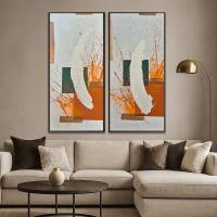 COLOR BRUST - İKİLİ SOYUT TABLO